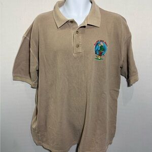 Happy Fat Man Golf Polo Tan Discontinued Size XL